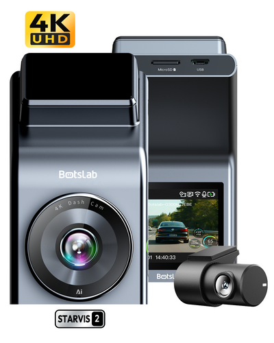 Botslab G300H Plus front and rear dash camera set
