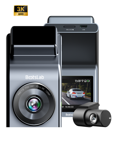 Botslab G300H Pro front and rear dash camera set